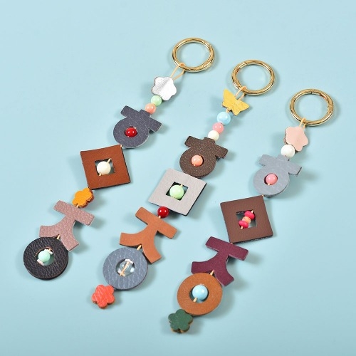 한국전통 훈민정음 키링만들기 10개(가죽공예키트) 색상 랜덤