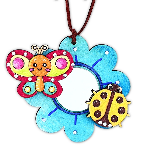 봄친구들 꽃거울목걸이(4인용)