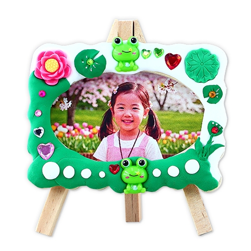 개구리 연못 데코 사진액자(4인용)