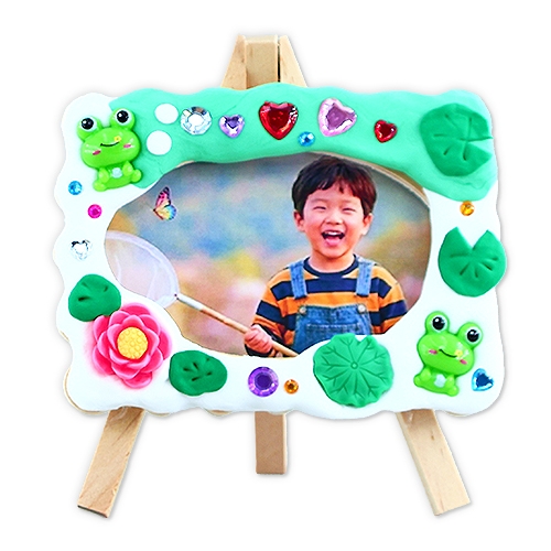 개구리 연못 데코 사진액자(4인용)