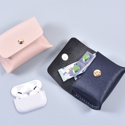 볼륨 카드&동전지갑 만들기10개(천연사피아노가죽 공예DIY키트) 색상 랜덤