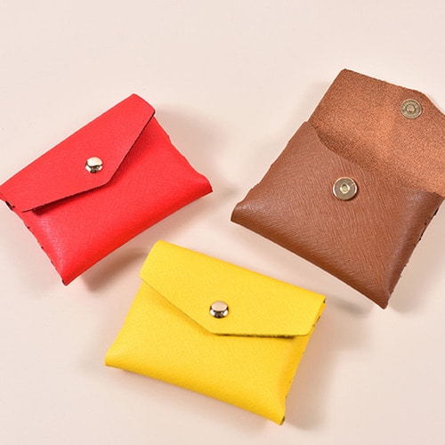 펀칭 카드지갑 만들기 10개(천연사피아노가죽 공예DIY키트) 색상 랜덤