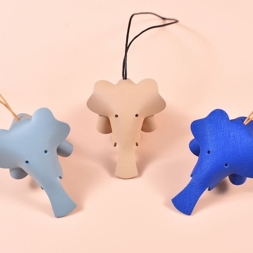 코끼리키링 만들기 10개(환경교육 업사이클링 천연소가죽 공예DIY키트) 색상 랜덤