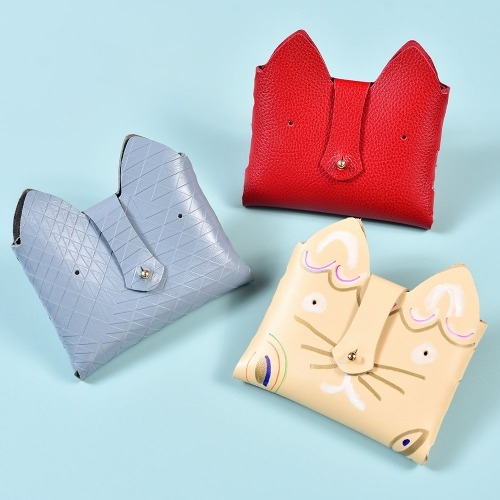 여우 카드지갑만들기 10개(환경교육 업사이클링 천연소가죽 공예DIY키트) 색상 랜덤