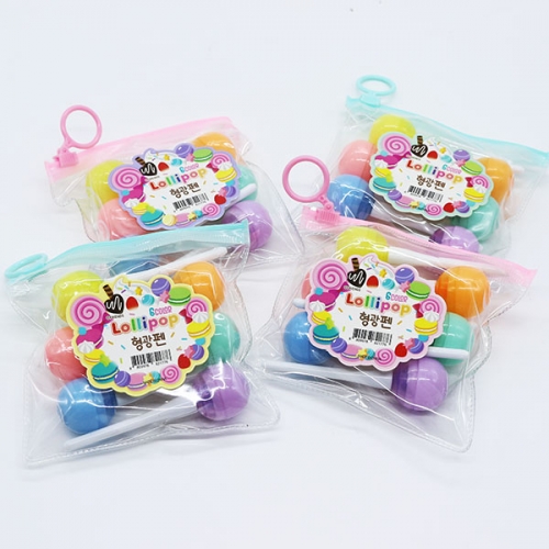 3000 롤리팝형광펜_6색