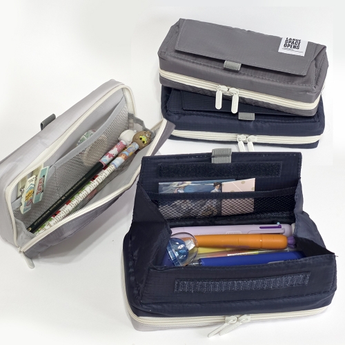 대용량 립 박스 케이스 2단 파우치 필통 (랜덤)