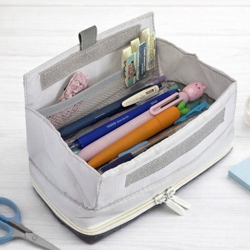 대용량 립 박스 케이스 2단 파우치 필통 (랜덤)