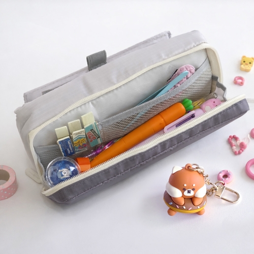 대용량 립 박스 케이스 2단 파우치 필통 (랜덤)