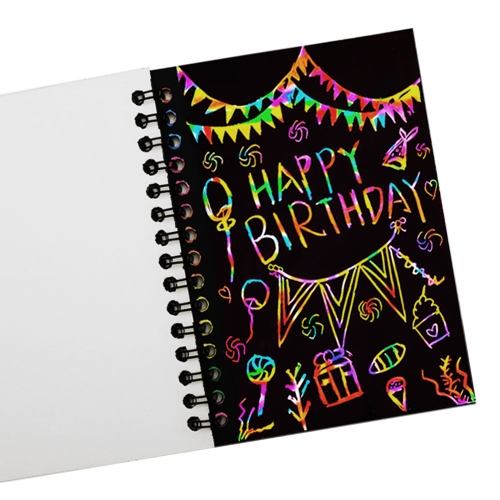 금색 은색 도형자 스크래치 노트 (12개)