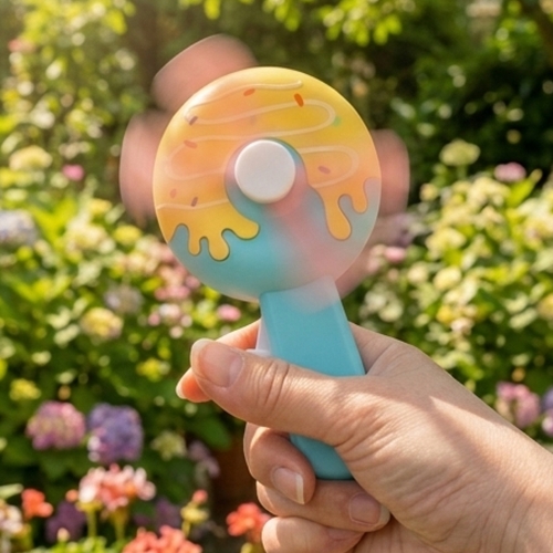 디저트 자가발전 미니 선풍기 휴대용 손선풍기 (12개)