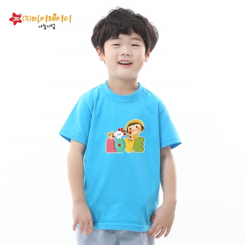 국산 순면 아트 티셔츠 면티 원복 반티 반팔 러브투게더