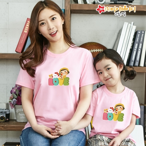 국산 순면 아트 티셔츠 면티 원복 반티 반팔 러브투게더