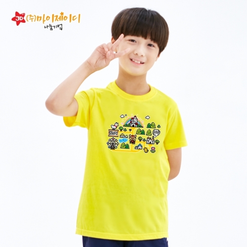 국산 순면 아트 티셔츠 면티 원복 반티 반팔 놀이동산탐험대