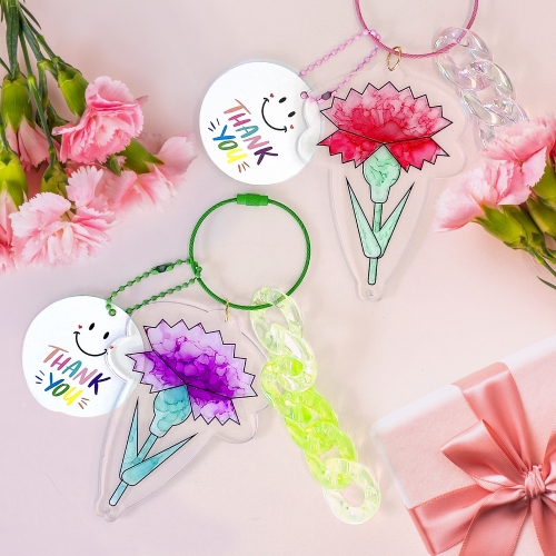 아크릴 카네이션키링 감사의마음 키링만들기