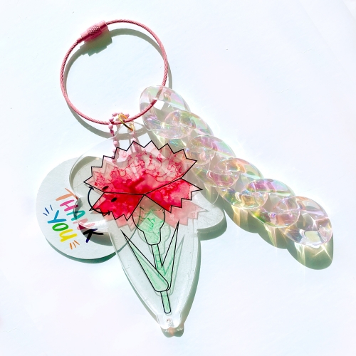 아크릴 카네이션키링 감사의마음 키링만들기