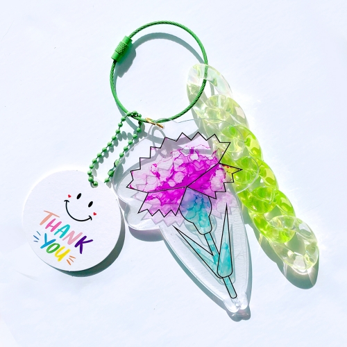 아크릴 카네이션키링 감사의마음 키링만들기