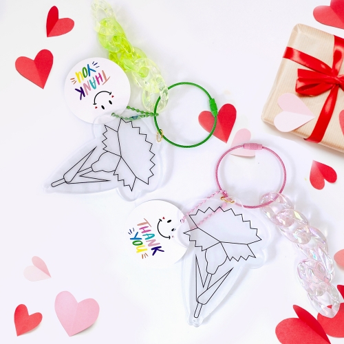 아크릴 카네이션키링 감사의마음 키링만들기