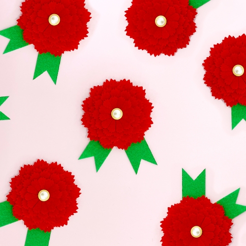 카네이션꽃 펠트코사지 만들기