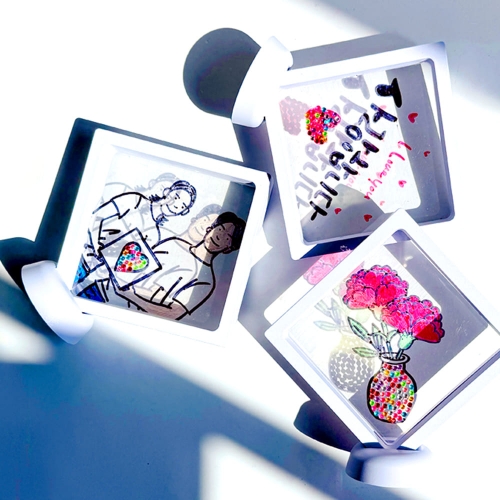 그리는썬캐쳐 카네이션액자(2개구성) 카네이션도안세트