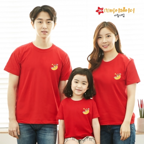 국산 순면 아트 티셔츠 면티 원복 반티 반팔 달달별꿈(심플)