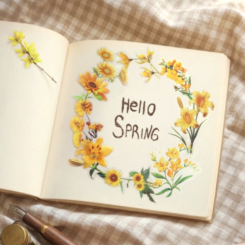 봄꽃 스티커 2종