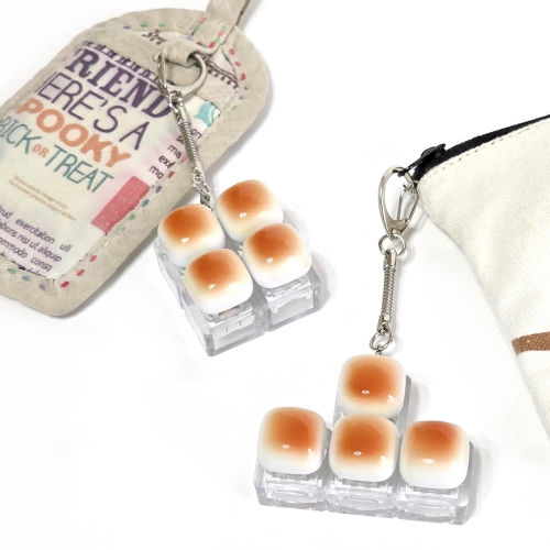 구운 식빵 딸깍이 테트리스 키보드 키링 열쇠고리 (6개)