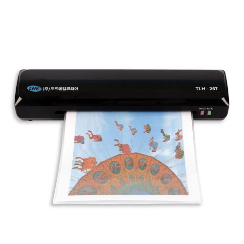 로드메일코리아 A4 코팅기 TLH-257 코팅기계+재단기+코너라운더+코팅지 50매