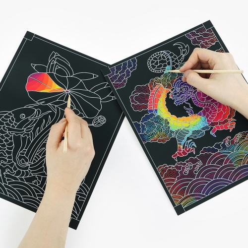 민화 스크래치 페이퍼