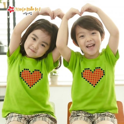 국산 시원한 쿨론 반팔 티셔츠 기능성 스포츠웨어 쿨티 모두의 하트