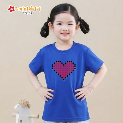 국산 시원한 쿨론 반팔 티셔츠 기능성 스포츠웨어 쿨티 모두의 하트