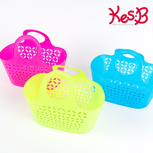 [캐스비]플레이 빅마켓바구니 연두, 분홍, 하늘(색상 선택 가능)