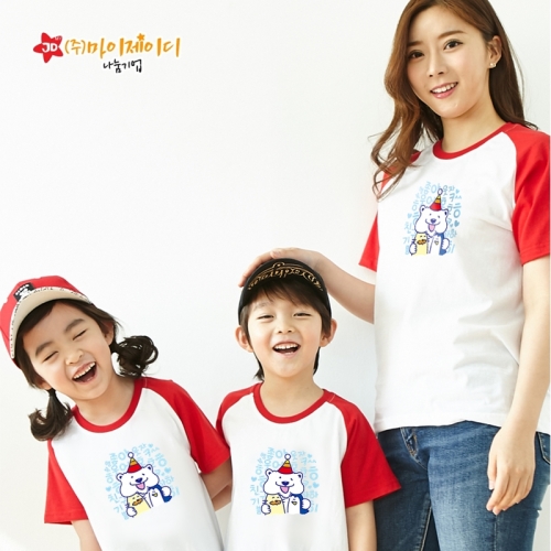 국산 순면 나그랑 반팔 티셔츠 함께 웃자