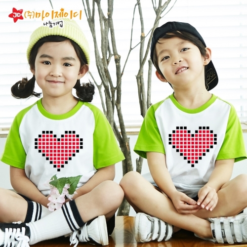 국산 순면 나그랑 반팔 티셔츠 모두의 하트