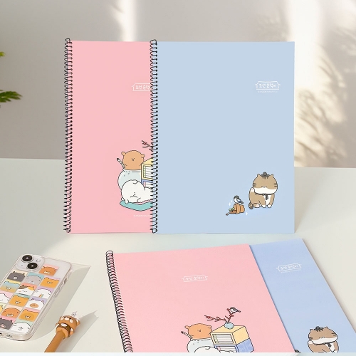 조선순덕이 좌철 스프링 노트 (12개)