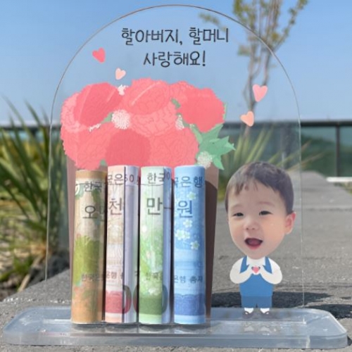 아크릴 카네이션 등신대