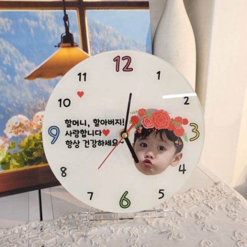 카네이션 화관 포토시계