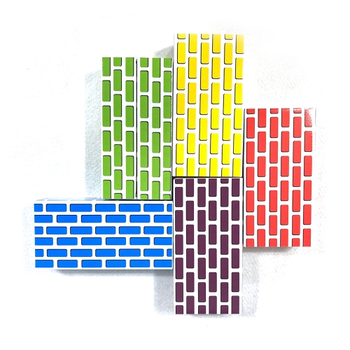 [종이벽돌블럭]5색 종이벽돌 중형 50P/대형/혼합/한자/한글/영어