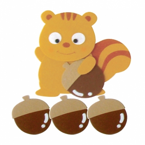 가을펠트소품-인사하는 다람쥐